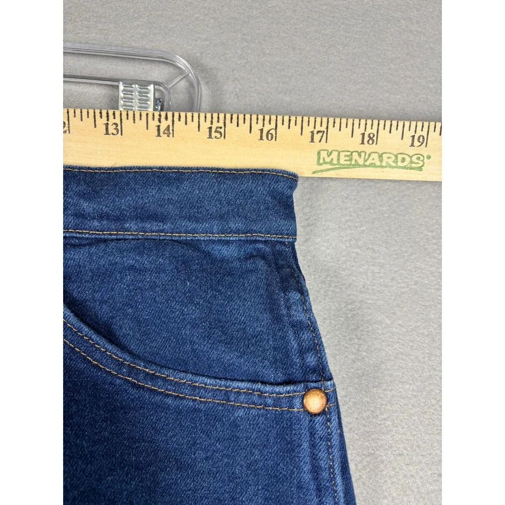 Wrangler 938NAV Cowboy Cut Slim Fit Jeans 33x33 Navy Denim Western Mens